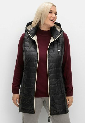 Sheego, Waistcoat - schwarz