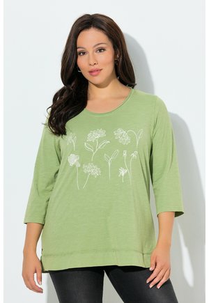 RAW-EDGED BOTANICAL GRAPHIC TEE - Långärmad tröja - green