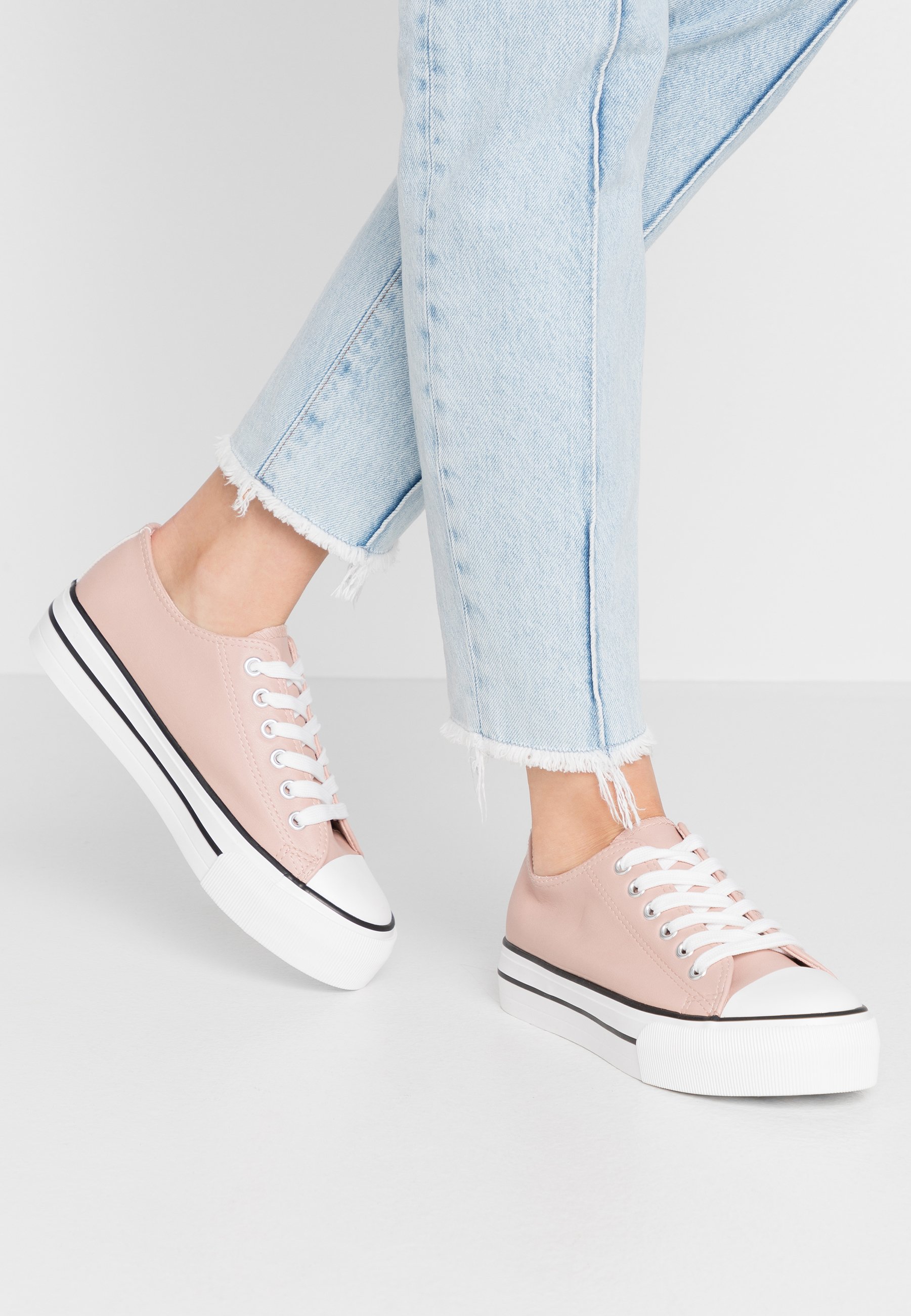 blush coloured trainers