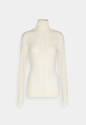 ZIP TURTLE - Tops ar garām piedurknēm - cream