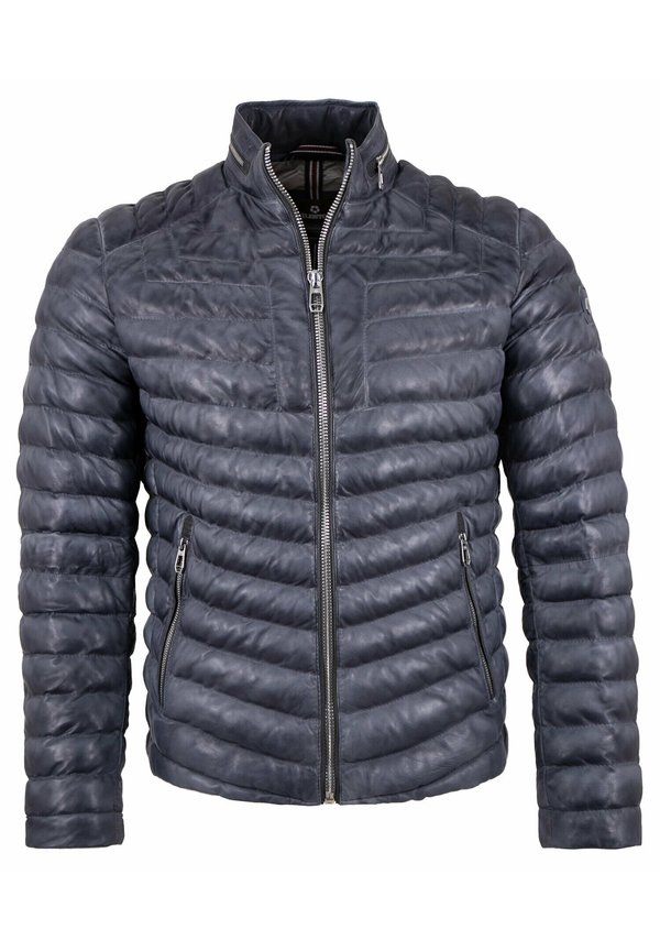 MSMALIK - Lederjacke - mittelblau