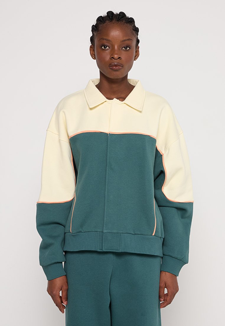 OH APRIL Sweater met rits petrol OH APRIL Sweater met rits petrol