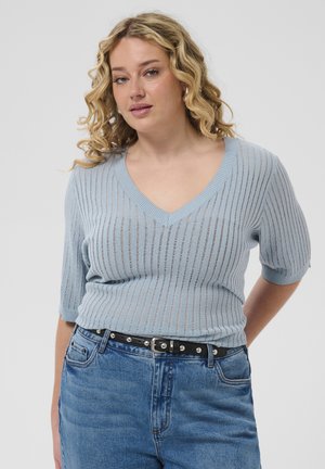 Kaffe Curve, KCABELINE PULLOVER - T-shirt imprimé - blue fog