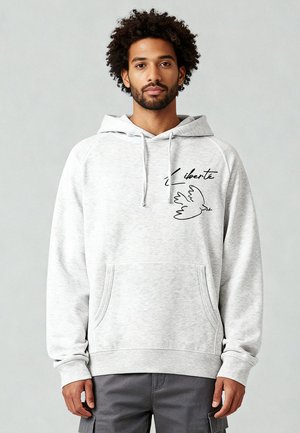 LIBERTE EMBROIDERY SUPERHEAVY  - Felpa con cappuccio - mottled grey