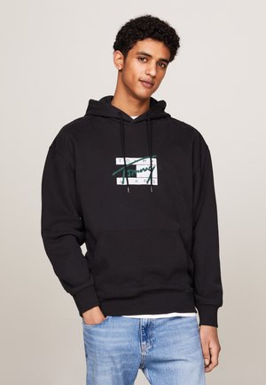 Tommy Jeans GRAFFITI SIGNATURE HOOD UNISEX - Mikina - black