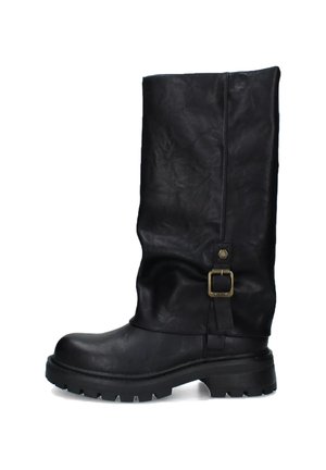 Stivali con plateau - black