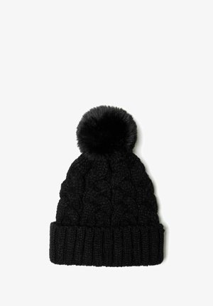 CABLE POM - Megzta kepurė - black