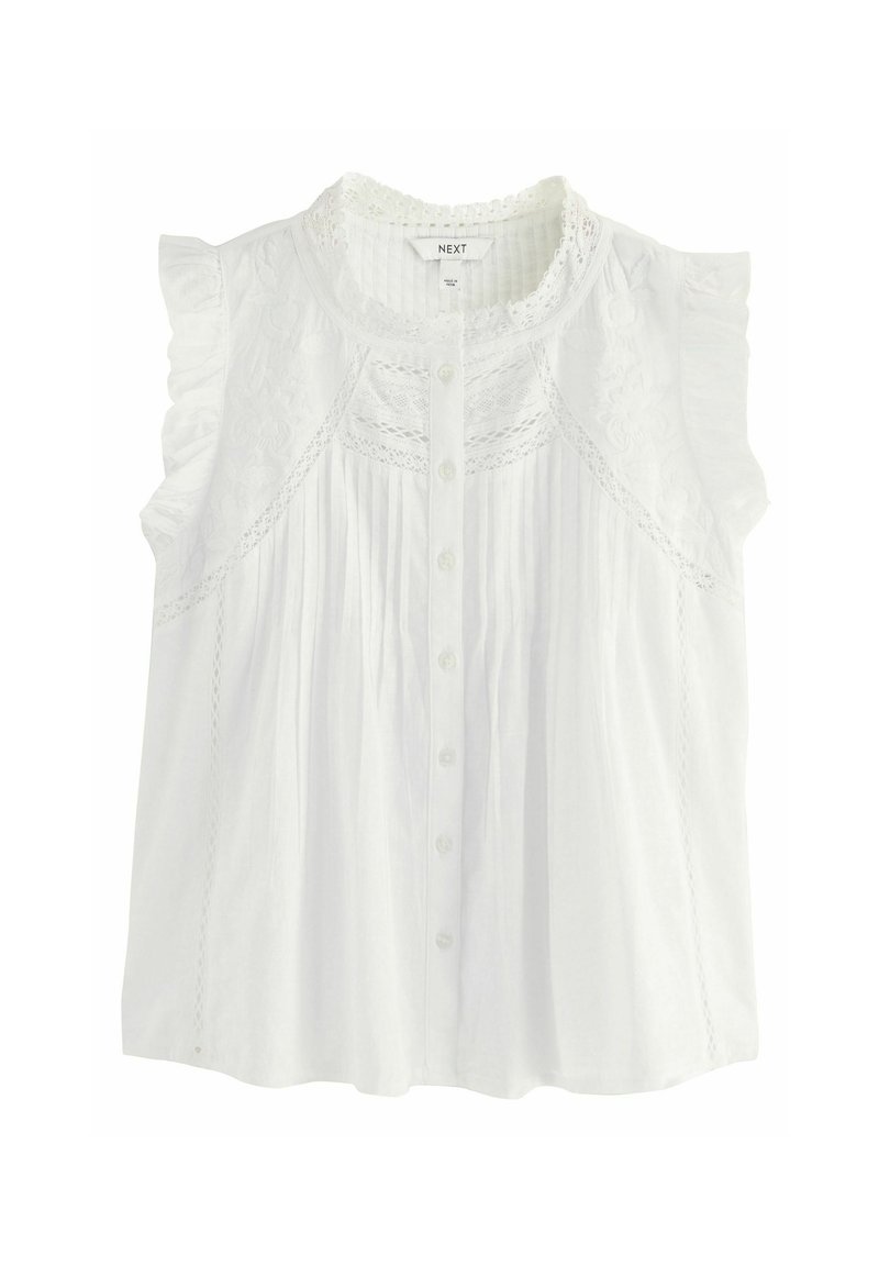 Next EMBROIDERED PINTUCK SLEEVELESS - Camicia - white