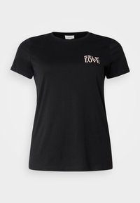 CARHAVEN O NECK TEE - Triko s potiskem - black