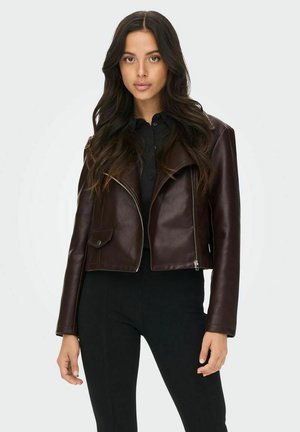 ETA  - Chaqueta de cuero sintético - seal brown