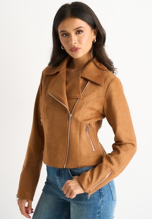 GINI LONDON  - Faux leather jacket - brown