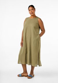 Zizzi ÄRMELLOSES - Dienas kleita - deep lichen green