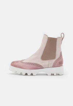 Enkellaarsjes met plateauzool - light pink