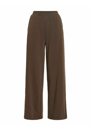 VILA, WIDE-LEG TROUSERS VIHARISA MID-WAIST - Pantalon de survêtement - slate black