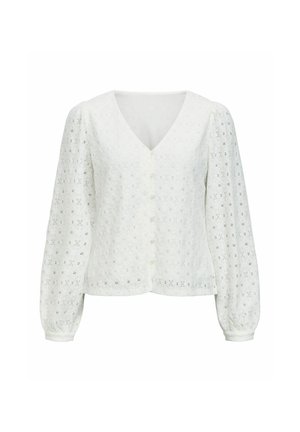 Object, BLOUSE V-NECK PUFF - Blouse - cloud dancer