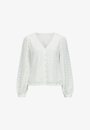 Object, BLOUSE V-NECK PUFF - Blouse - cloud dancer