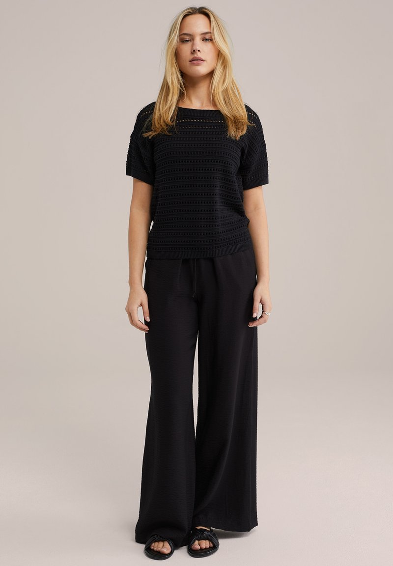 WE Fashion T-shirt print zwart