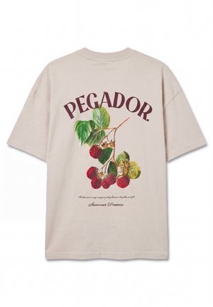 Pegador, WEITRA HEAVY OVERSIZED TEE - Μπλουζάκι με στάμπα - washed cream