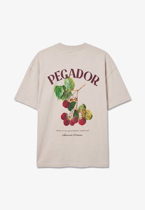 Pegador, WEITRA HEAVY OVERSIZED TEE - Μπλουζάκι με στάμπα - washed cream