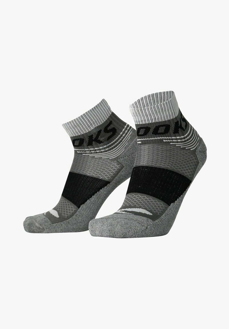 Brooks HIGH POINT QUARTER - Chaussettes de sport - asphalt black