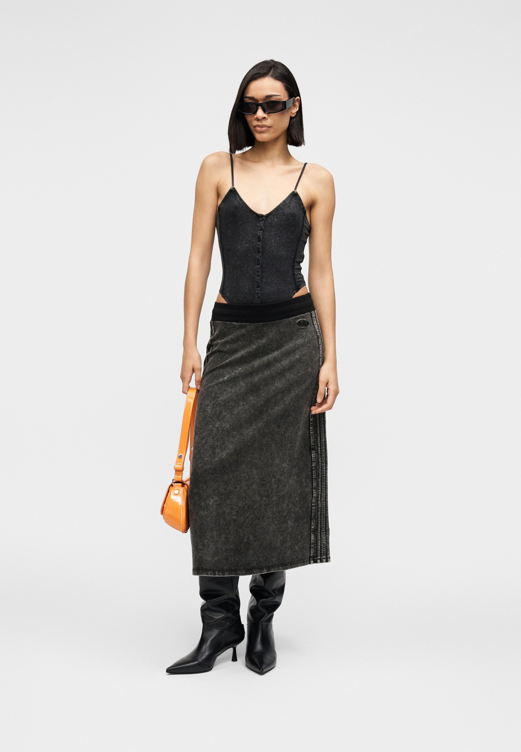 Diesel ERMY - A-line skirt - 02a/grey - Zalando.co.uk