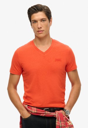 Superdry & Co VINTAGE LOGO - Camiseta estampada - bright orange marl