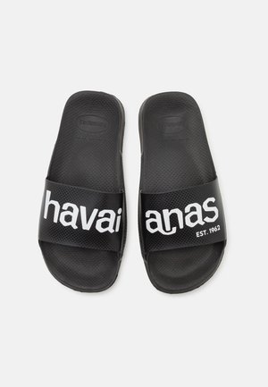 SLIDE CLASSIC LOGOMANIA UNISEX - Sandalias planas - black