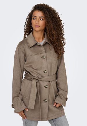 ONLDIANE - Veste en similicuir - brown