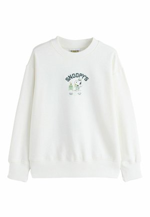 REGULAR FIT-LONG SLEEVE - Mikina - ecru snoopy coffee shop graphic