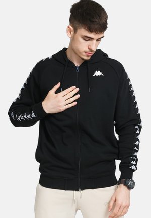 Felpa con zip - nero