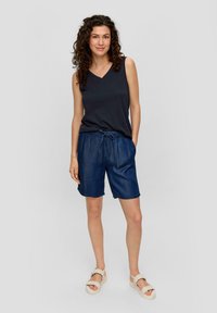 s.Oliver MIT V AUSSCHNITT - Top - navy