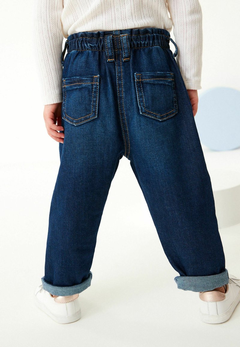 Jean Fille Next - Taille Réglable 2-3 Ans, Bouton Diamonté, Détail Chat, Denim, Neuf Avec étiquettes