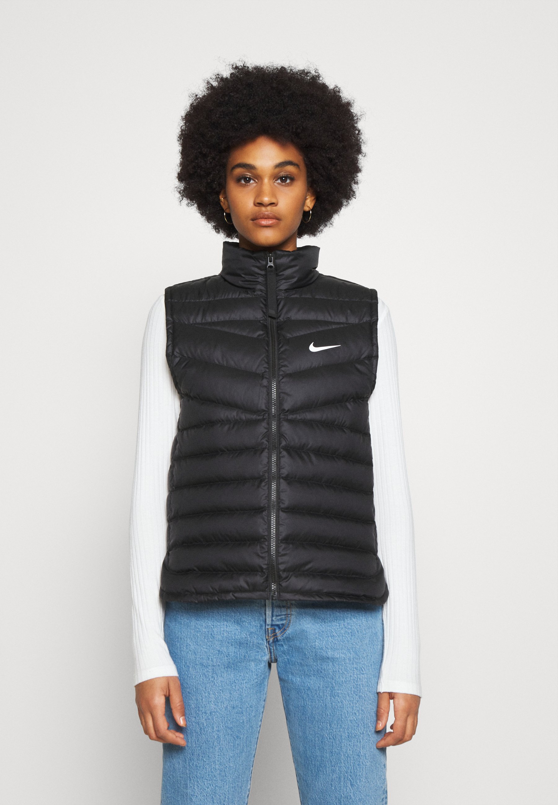 Nike Sportswear DWN VEST - Bodywarmer - black/black/(white)/Zwart -  Zalando.nl