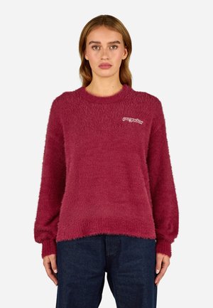 ALICANTE FURRY - Pullover - burgundy red
