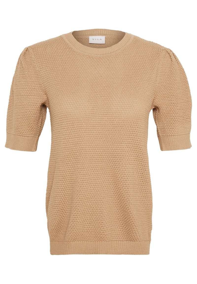 VILA T-shirt med print - beige