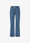 Straight fit PCFLORA HW - Jean droit - medium blue denim