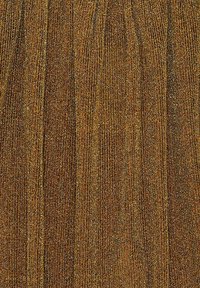 Ribbed fabric in a warm brown hue, interspersed with subtle metallic threads, creating a textured appearance.