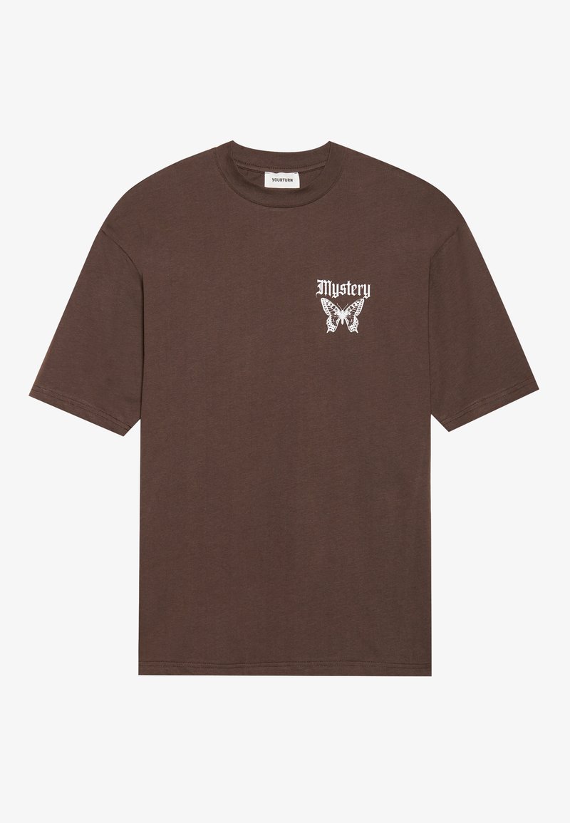 YOURTURN T-shirt print donkerbruin YOURTURN T-shirt print donkerbruin