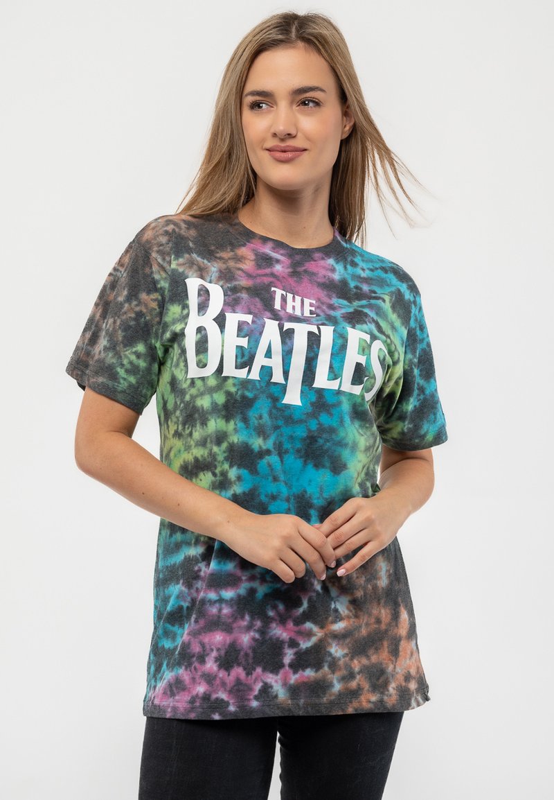 Paradiso Clothing THE BEATLES DROP T BAND LOGO DIP DYE - Print T-shirt - grey
