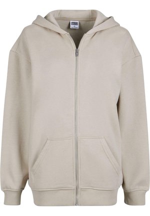 OVERSIZED - Zip-up sweatshirt - wetsand