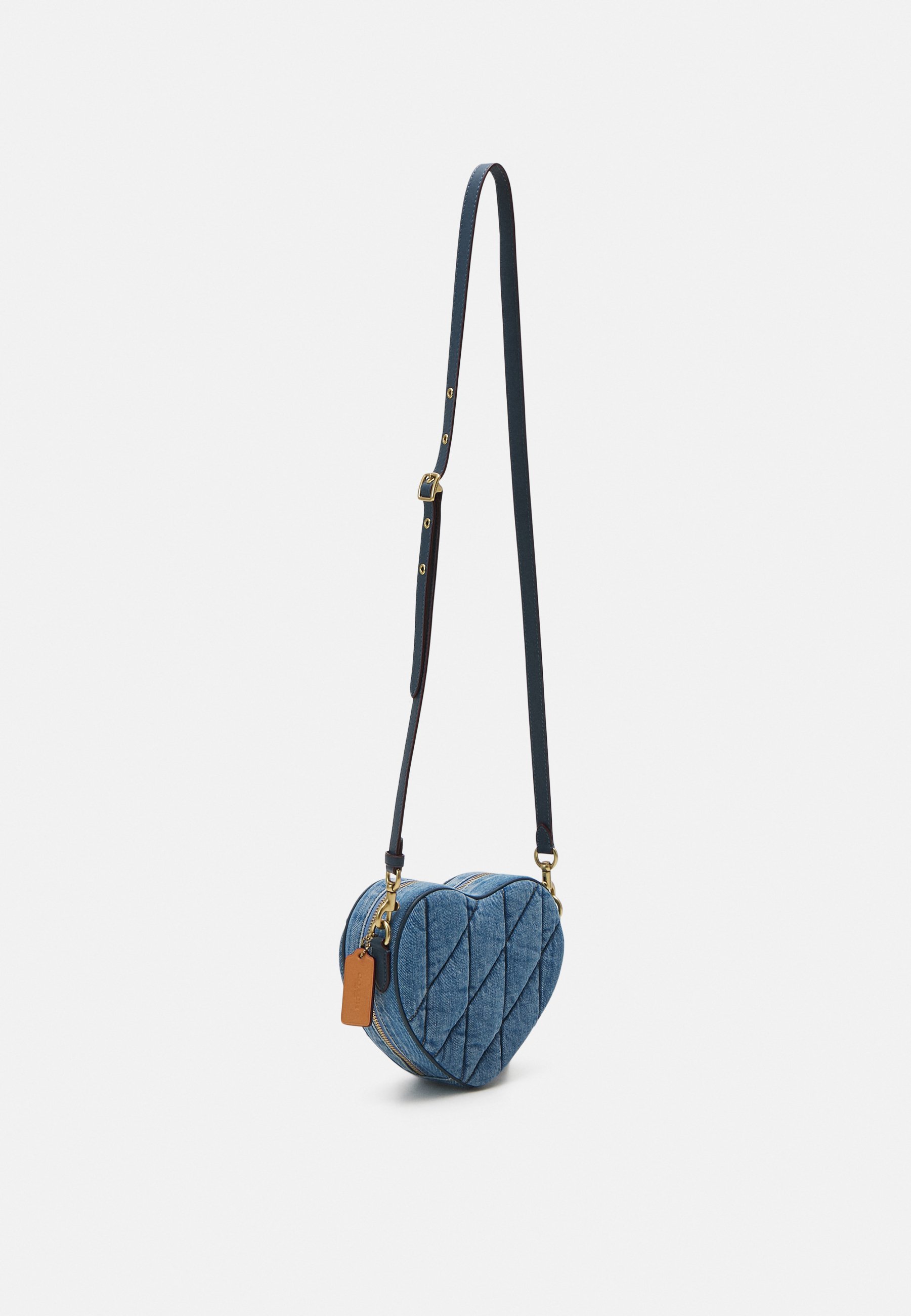 COACH QUILTED HEART CROSSBODY - Cross body bag - indigo/blue denim