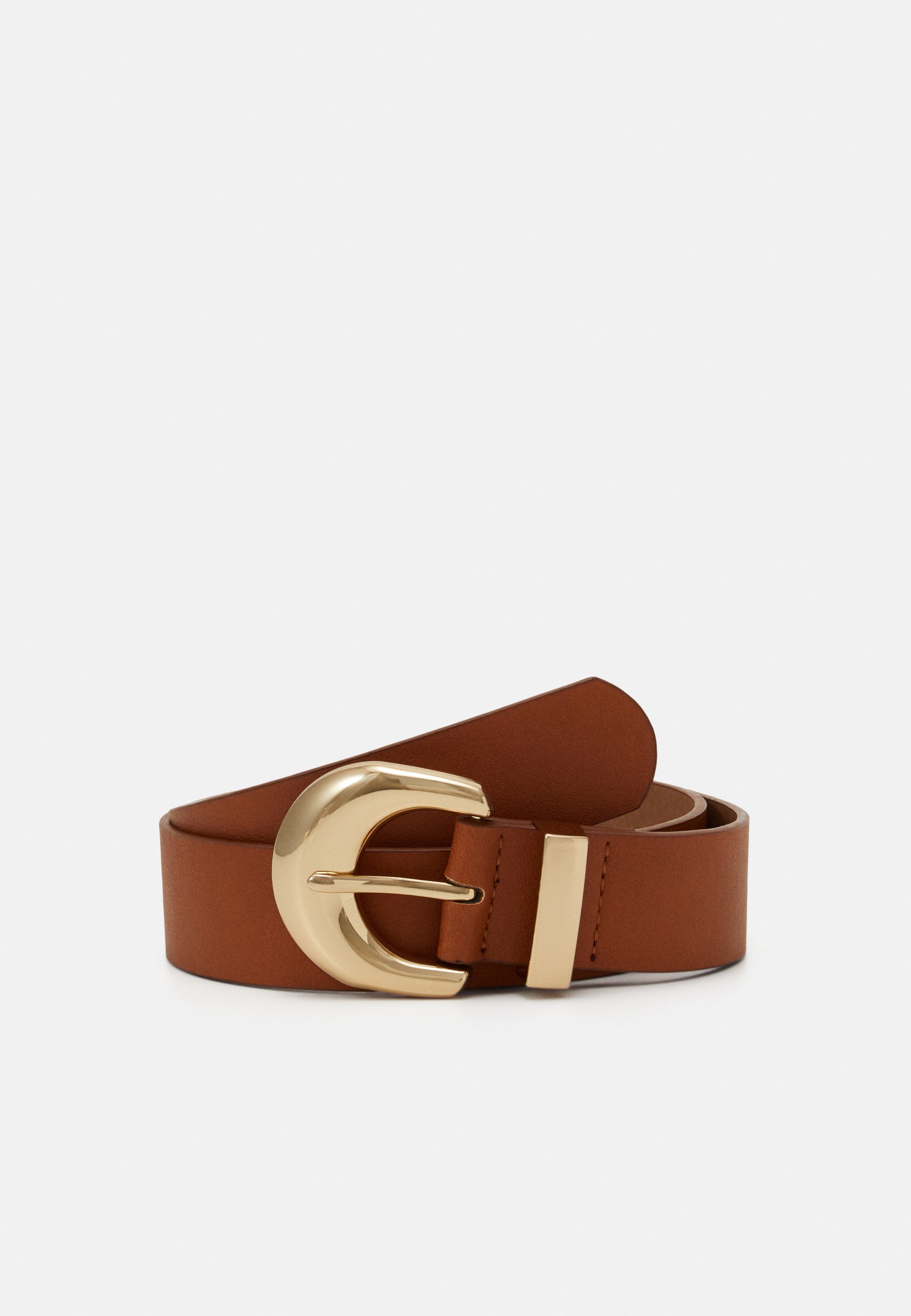 Ceinture Femme Brighton Taille M 44209 En Cuir Marron Avec Bordure Argent Et Laiton
