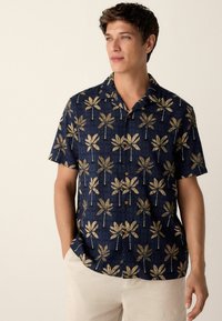 REGULAR FIT PALM PRINTED SHORT SLEEVE - Krekls - blue