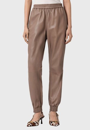 JEN LEA - Leren broek - mocha brown