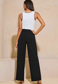Lipsy RELAXED WIDE LEG TAILORED - Kelnės - black
