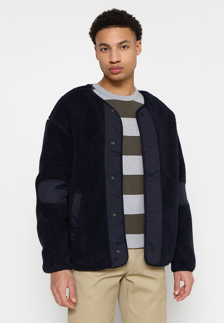 KnowledgeCotton Apparel Fleecejas donkerblauw KnowledgeCotton Apparel Fleecejas donkerblauw