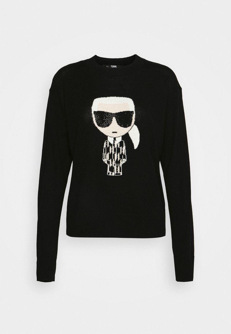 Damen Strickjacken | KARL LAGERFELD IKONIK MONOGRAM Strickpullover black/schwarz - JX54190 Damen Strickjacken | KARL LAGERFELD IKONIK MONOGRAM Strickpullover black/schwarz - JX54190