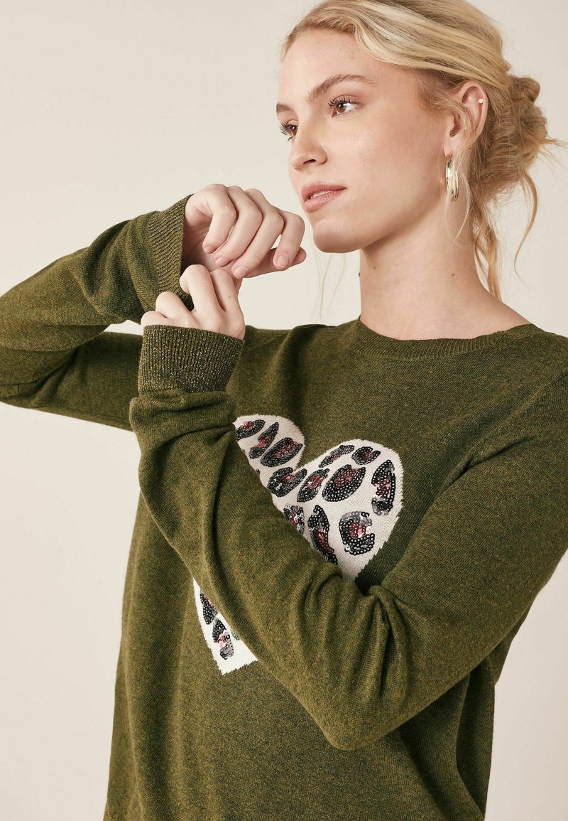 Damen Strickjacken | Next Strickpullover khaki - FR40049 Damen Strickjacken | Next Strickpullover khaki - FR40049