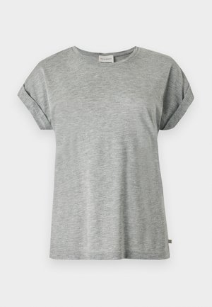 CLOSED, TURN UP - Βασικό μπλουζάκι - light grey melange