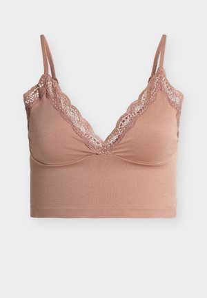 CARVICKY LACE SINGLET V-NECK ACC - Maglietta intima - cognac